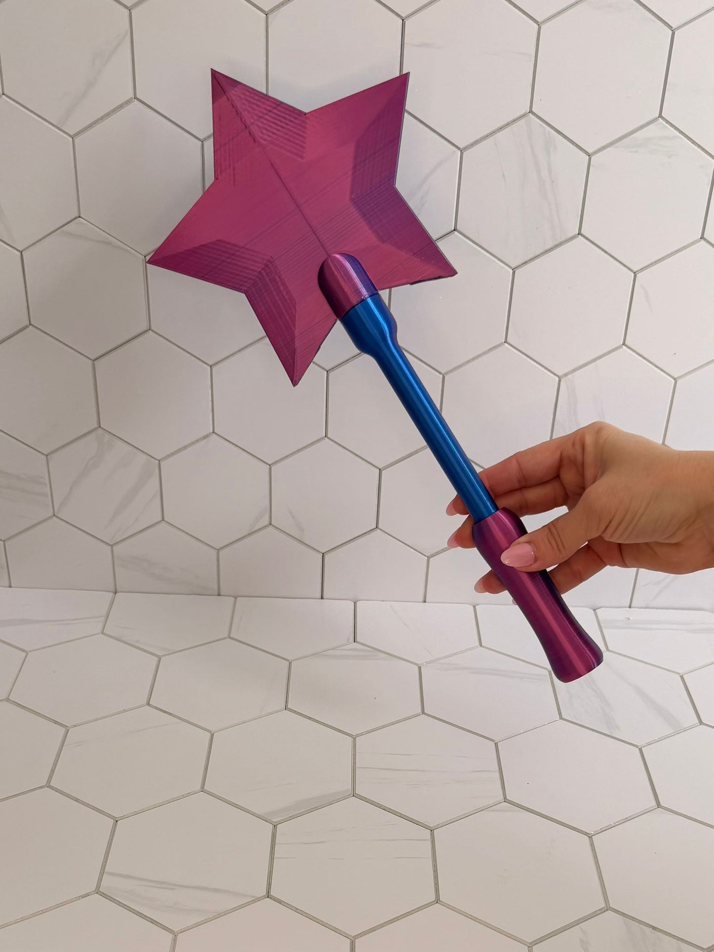Magic Star Wand Card Holder – Viral Reveal Prop (15” Party Wand)