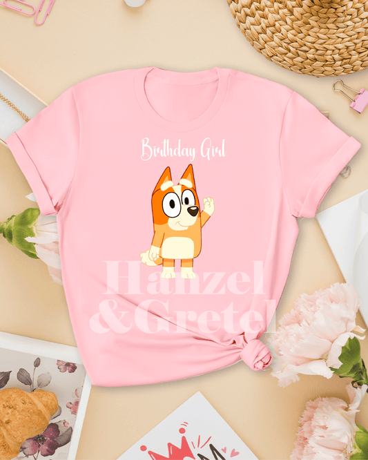 Bluey Birthday Girl T-shirt - Hanzel & Gretel