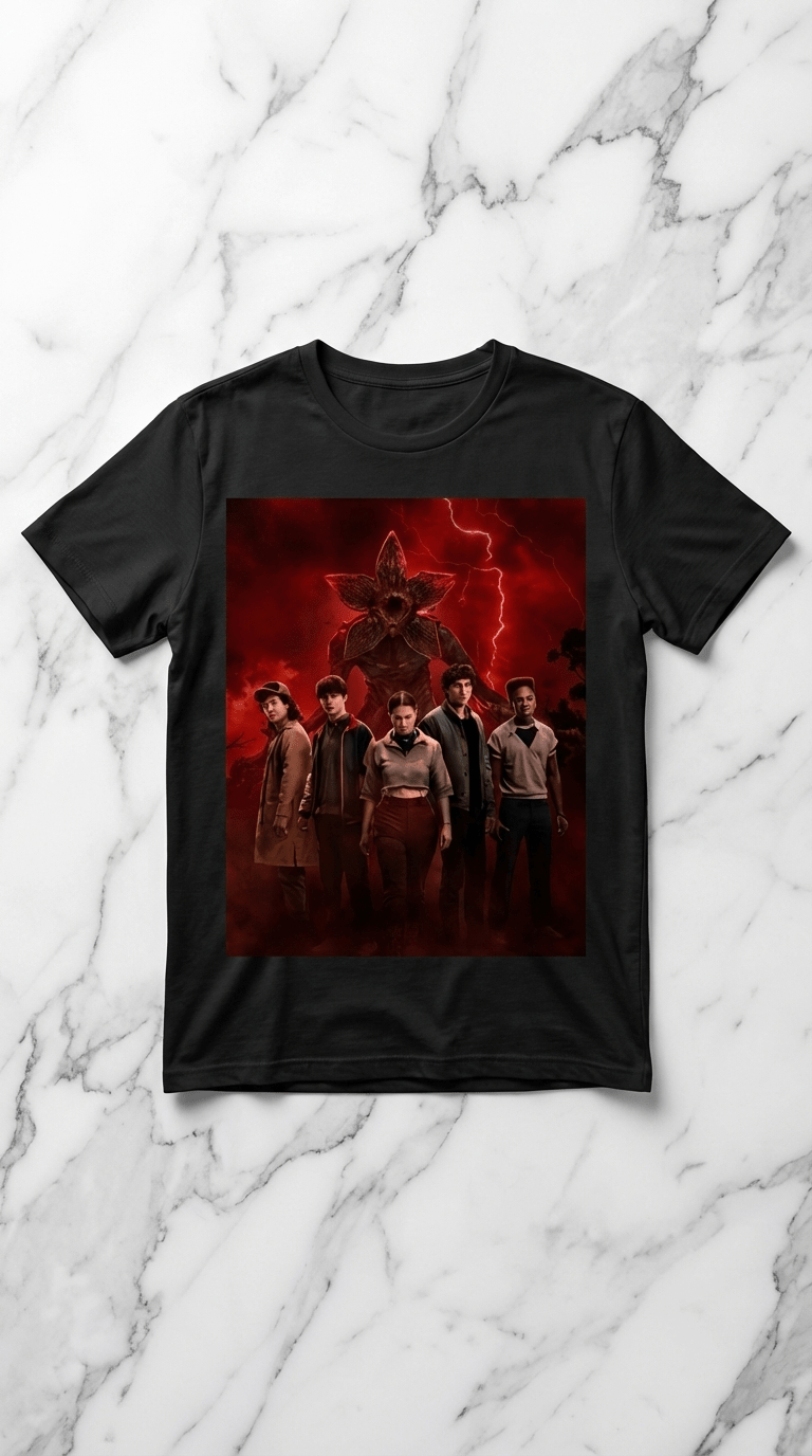 Retro Supernatural Stranger Things Horror Graphic T-Shirt | Vintage Sci - Fi Fan Art Tee - Hanzel & Gretel