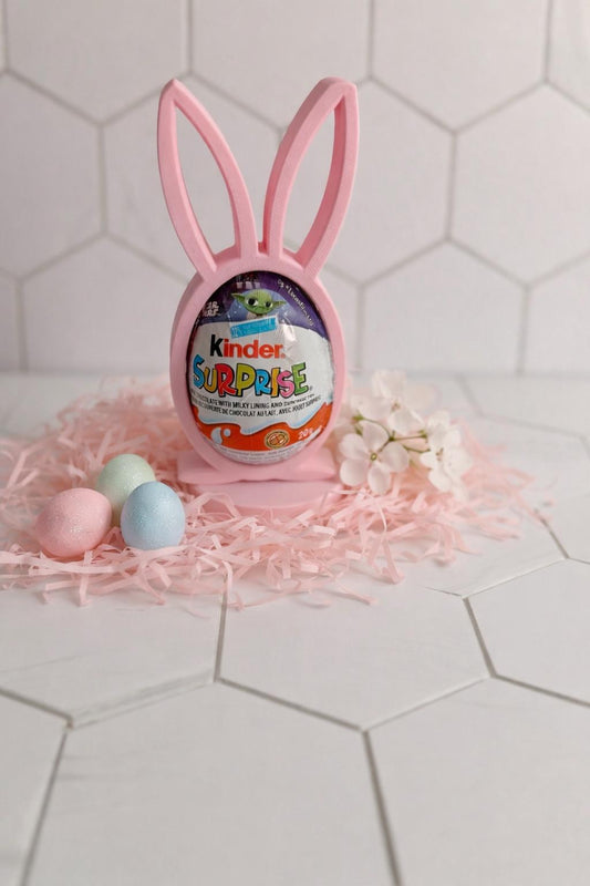 Easter Bunny Kinder Egg Holder – Bunny Ear Egg Stand for Easter Gifts & Basket Fillers