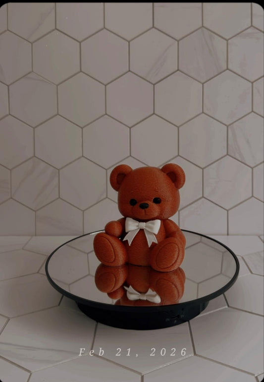 3D Teddy Bear Cake Topper – Cute Bear Cake Decoration for Baby Showers & Birthday Cakes