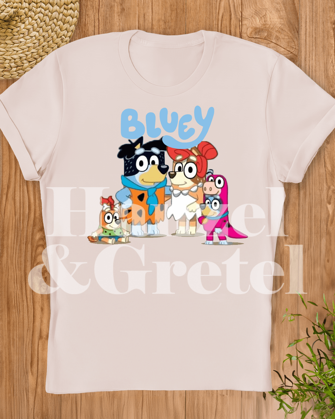 Bluey The Flintstones T-shirt - Hanzel & Gretel