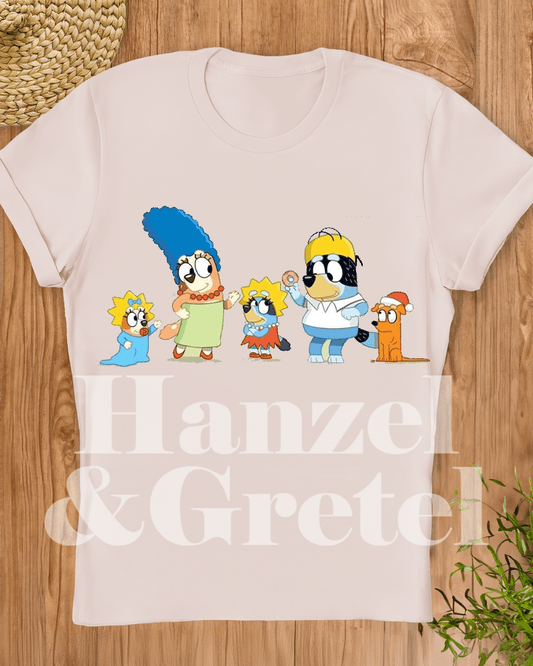 Bluey The Simpson T-shirt - Hanzel & Gretel