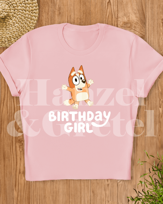 Bluey Birthday Girl T-shirt - Hanzel & Gretel