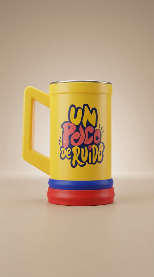 “Un Poco de Ruido” Argentine Beer Mug – 3D Printed Stainless Steel Cup | Argentine Gift in Toronto | Argentina Fan Mug