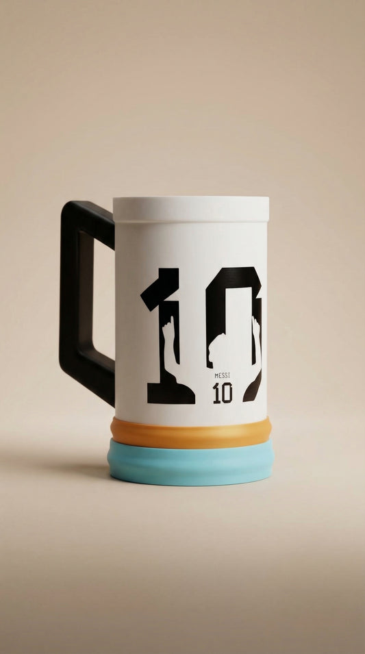 Messi 10 Argentina Mug – Stainless Steel Interior Beer Mug | Argentina Soccer Fan Gift Toronto Canada