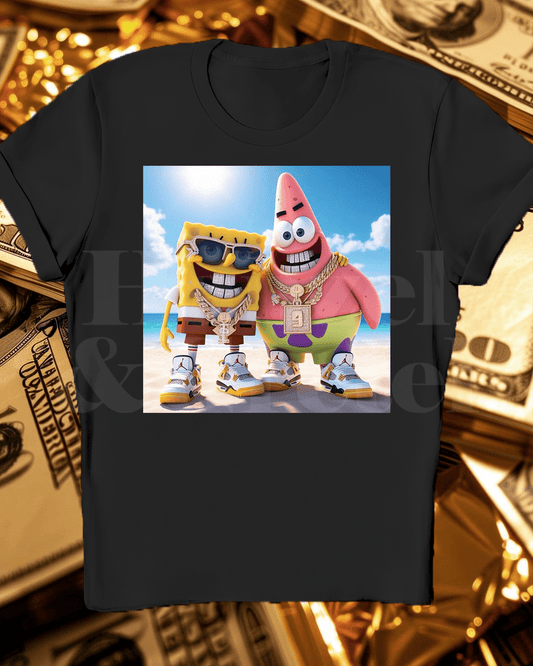 Bob Sponge And Patricio Star T-shirt - Hanzel & Gretel